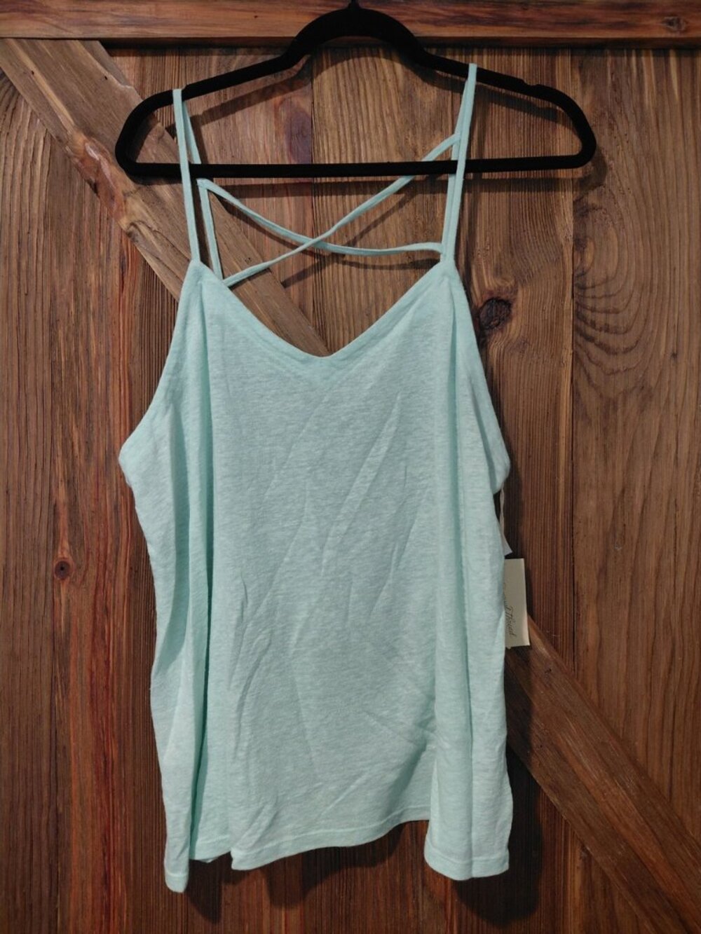 Universal Thread XXL Moonlight Jade Strappy Tank Top Cami Criss Cross NWT
